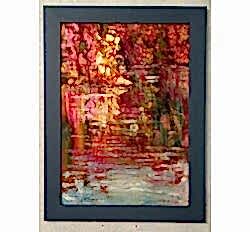 Картина маслом  "Одинокий рыбак" в раме