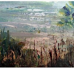 Увеличенный фрагмент этюда "Солнечная дорожка"