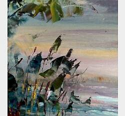 Увеличенный фрагмент "Тихий вечер"