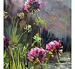 Увеличенный фрагмент картины "Горная речка"