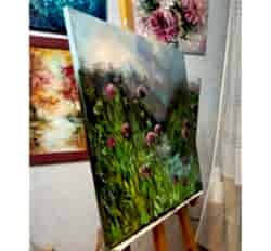 Холст на подрамнике с летним пейзажем