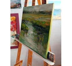 Холст на подрамнике с картиной маслом